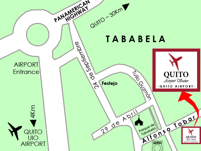 Tababela Ecuador map